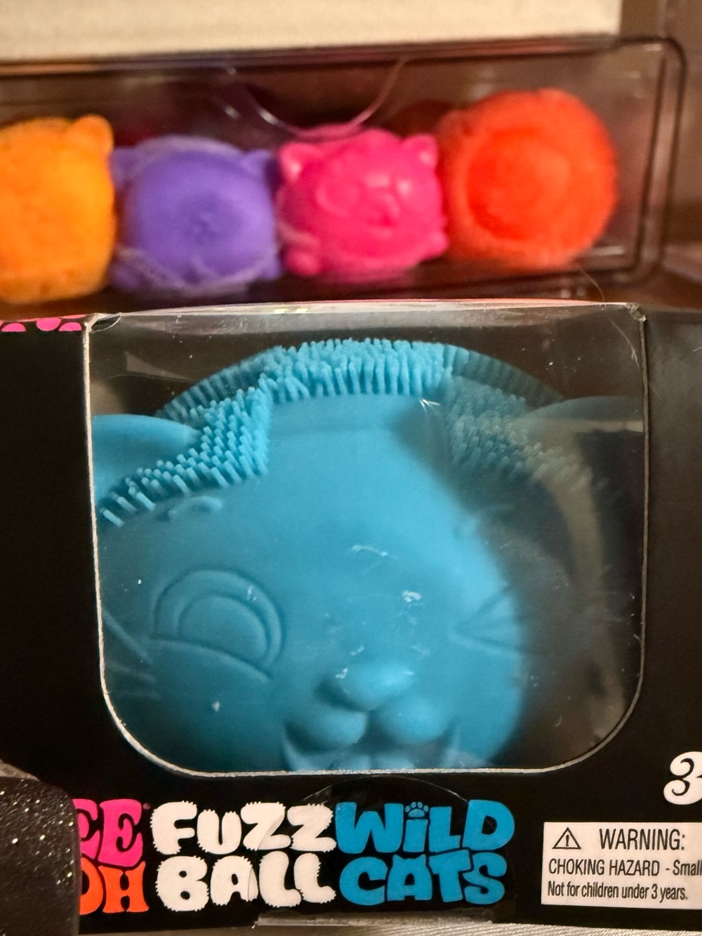 Authentic NeeDoh Fuzz Ball Cats squishy